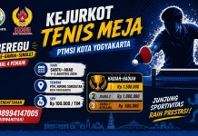 Persiapan Kejurkot Tenis Meja Kota Yogyakarta Dekati 100 Persen