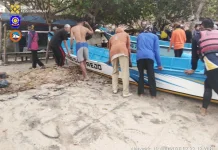 Perahu Terbalik di Pantai Siung, Empat Nelayan Selamat