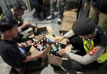Razia di 10 Titik, Polres Bantul Amankan 357 Botol Miras Ilegal
