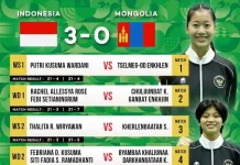 Tim Bulu Tangkis Putri Indonesia Melaju Mulus usai Tumbangkan Mongolia 3-0