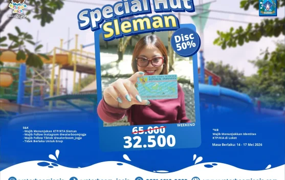 Waterboom Hadirkan Potongan Spesial dalam Rangka HUT Sleman