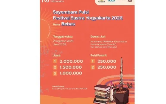 Festival Sastra Yogyakarta 2026 Dibuka, Sayembara Puisi Nasional Kembali Digelar