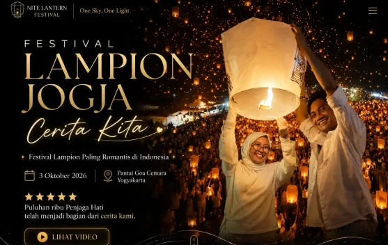 Festival Lampion Jogja 2026 Hadir dengan Camping Pantai
