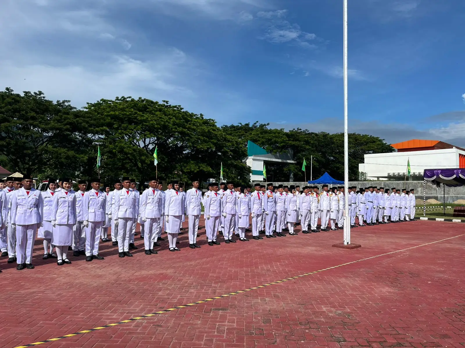 Peserta Lomba Baris Berbaris (Foto: Desriansyah RRI)