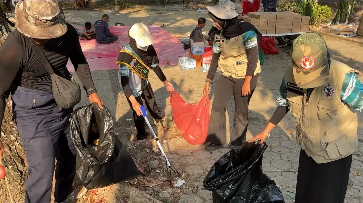 Aksi yang dilakukan untuk membersihkan sampah di Pangkalpinang