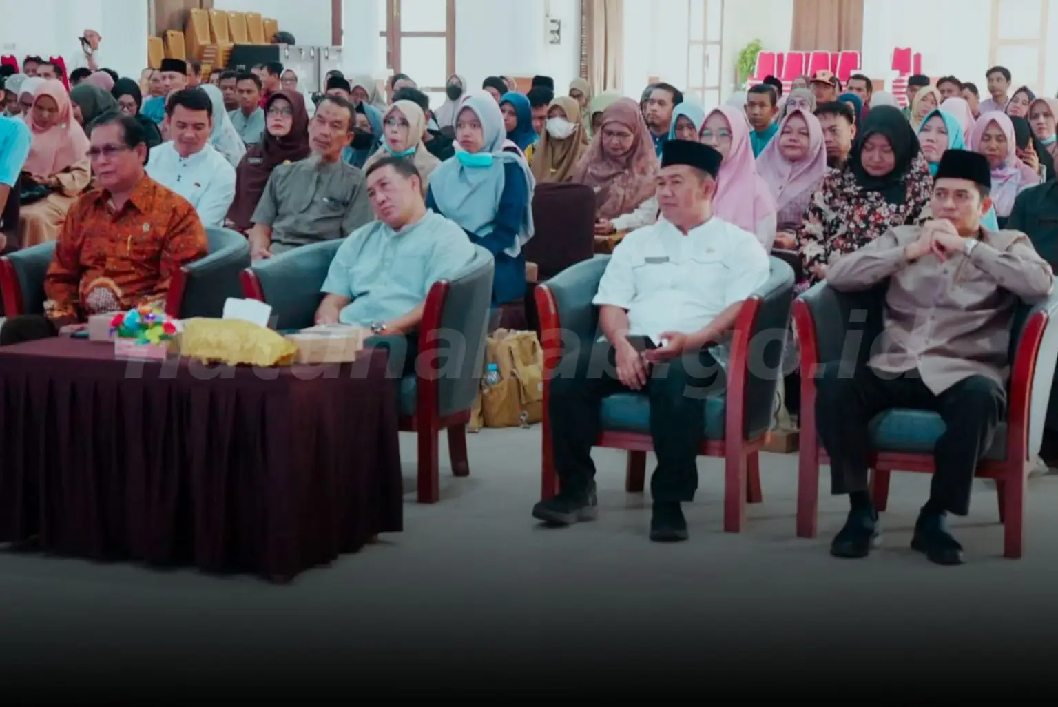 Antusias ASN Pemkab Natuna mengikuti Sosialisasi PT.Taspen yang dilaksanakan di Aula Gedung Sri Srindir Ranai pada Jumat,28 Agustus 2026 (Poto:Diskominfo Natuna/RRI Ranai/Saleh)