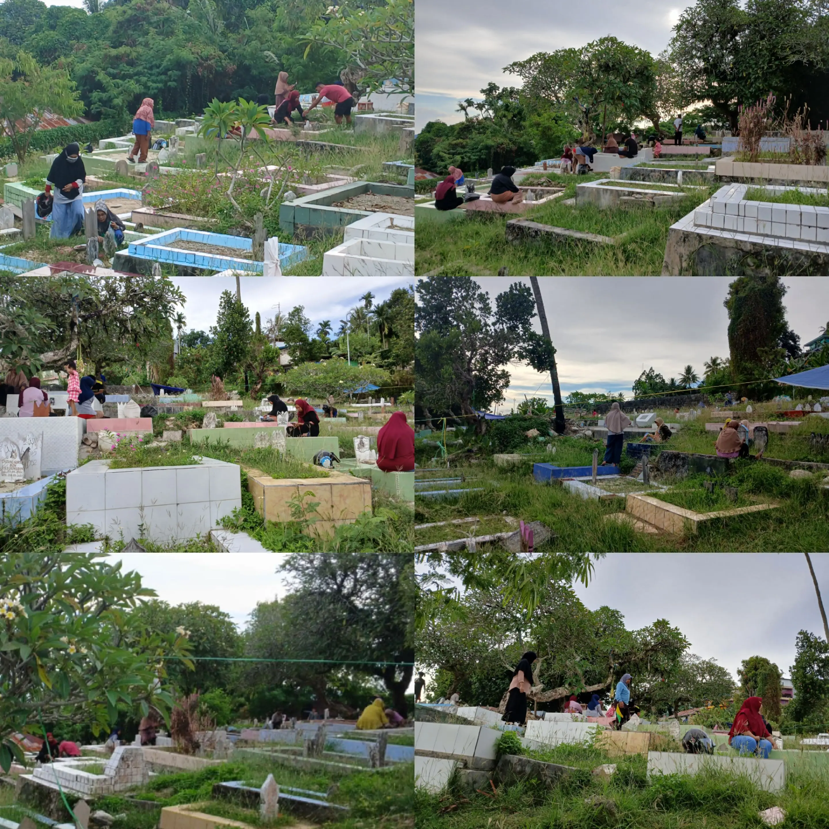 Potret Ziarah Kubur oleh Warga.